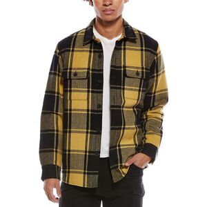 Grayers Mens  Wool-Blend Shirt Jacket, Black